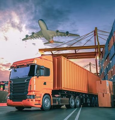 Forklift loading containers